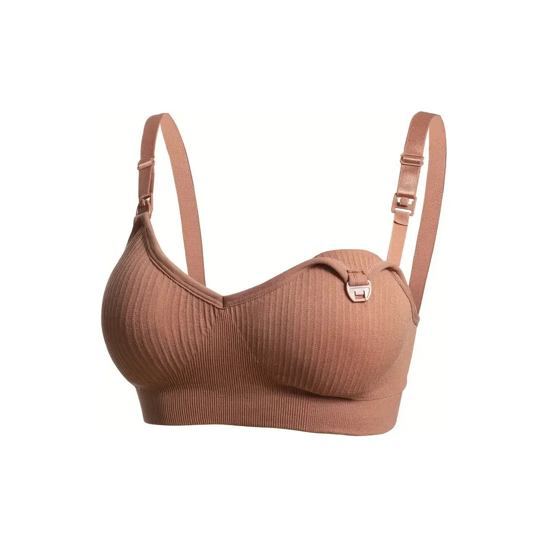 Dark Blush Pink Stretch Maternity Bra
