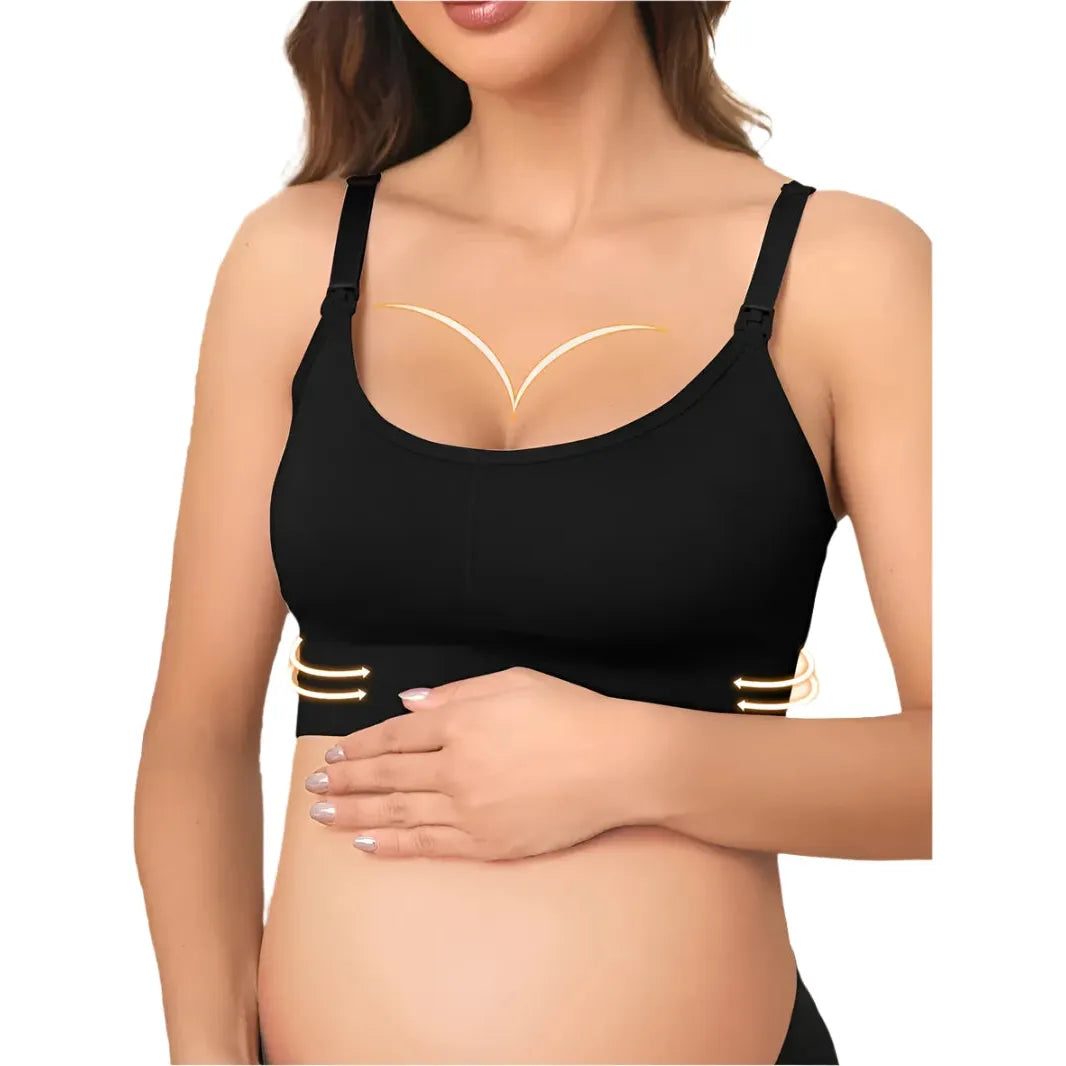 Black Soft and Stretchy Maternity Bra