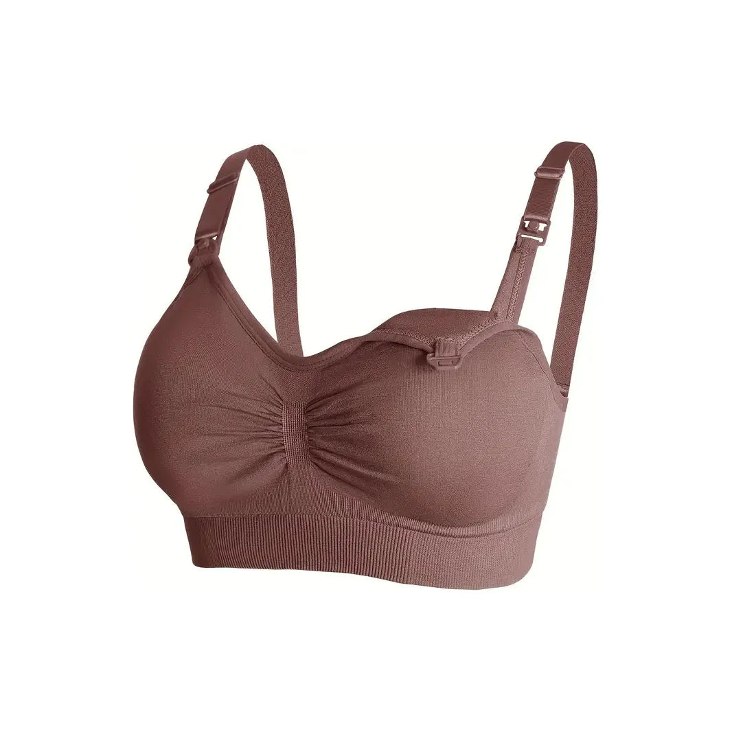 Dark Blush Pink Stretchy Maternity Bra