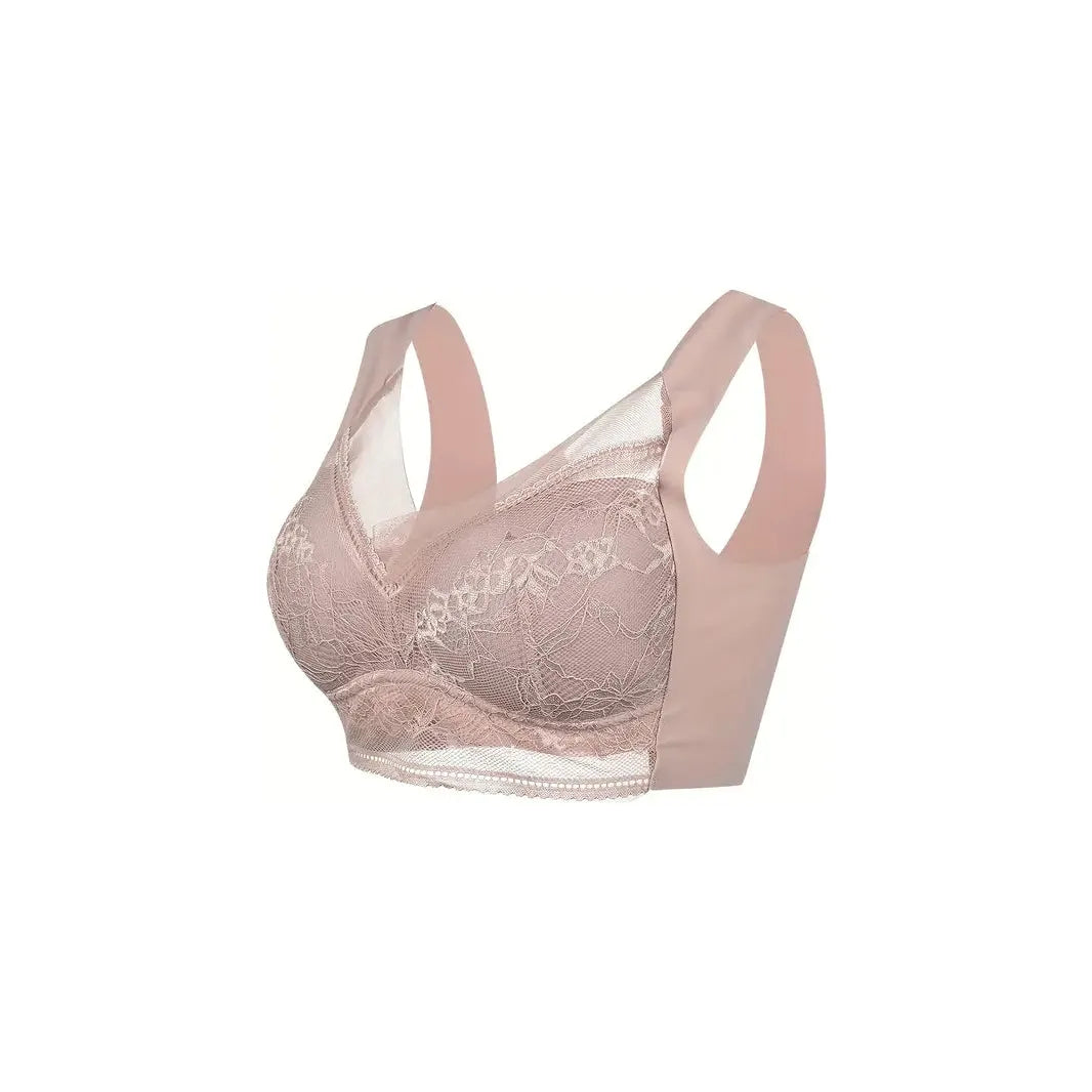 Floral Lace Bralette - Pale Pink