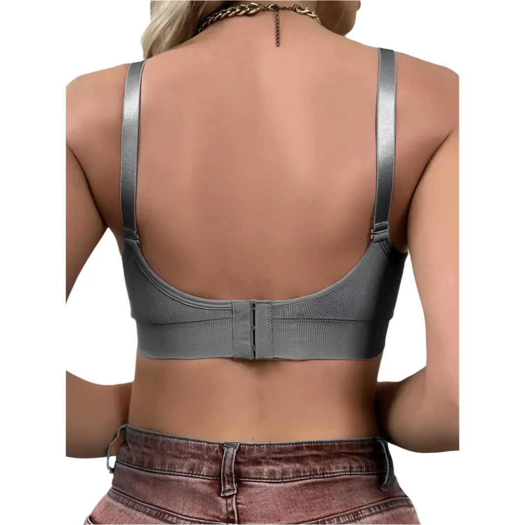 Grey Stretch Maternity Bra