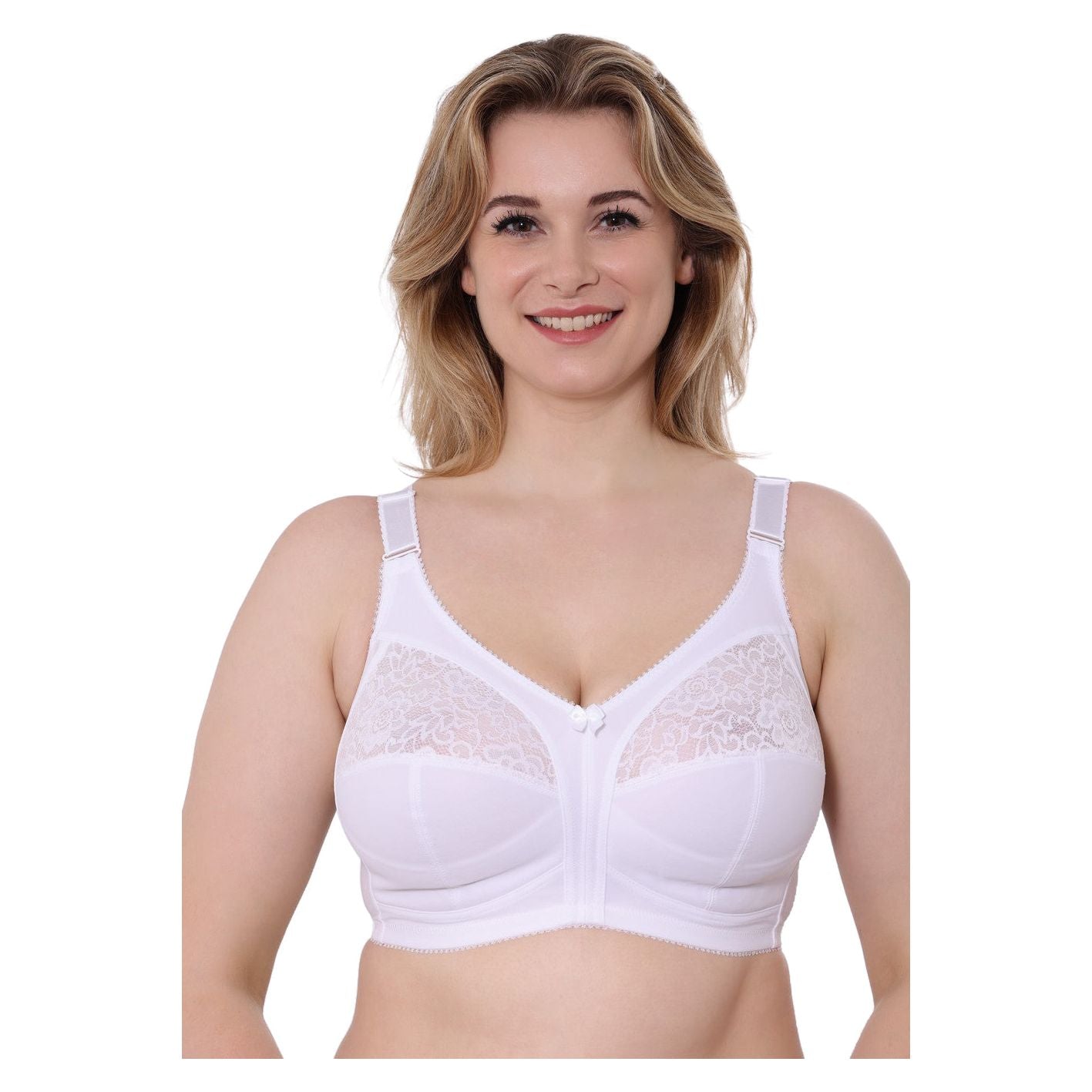 Front Fastening Half Lace Big Cup Gemm Bra