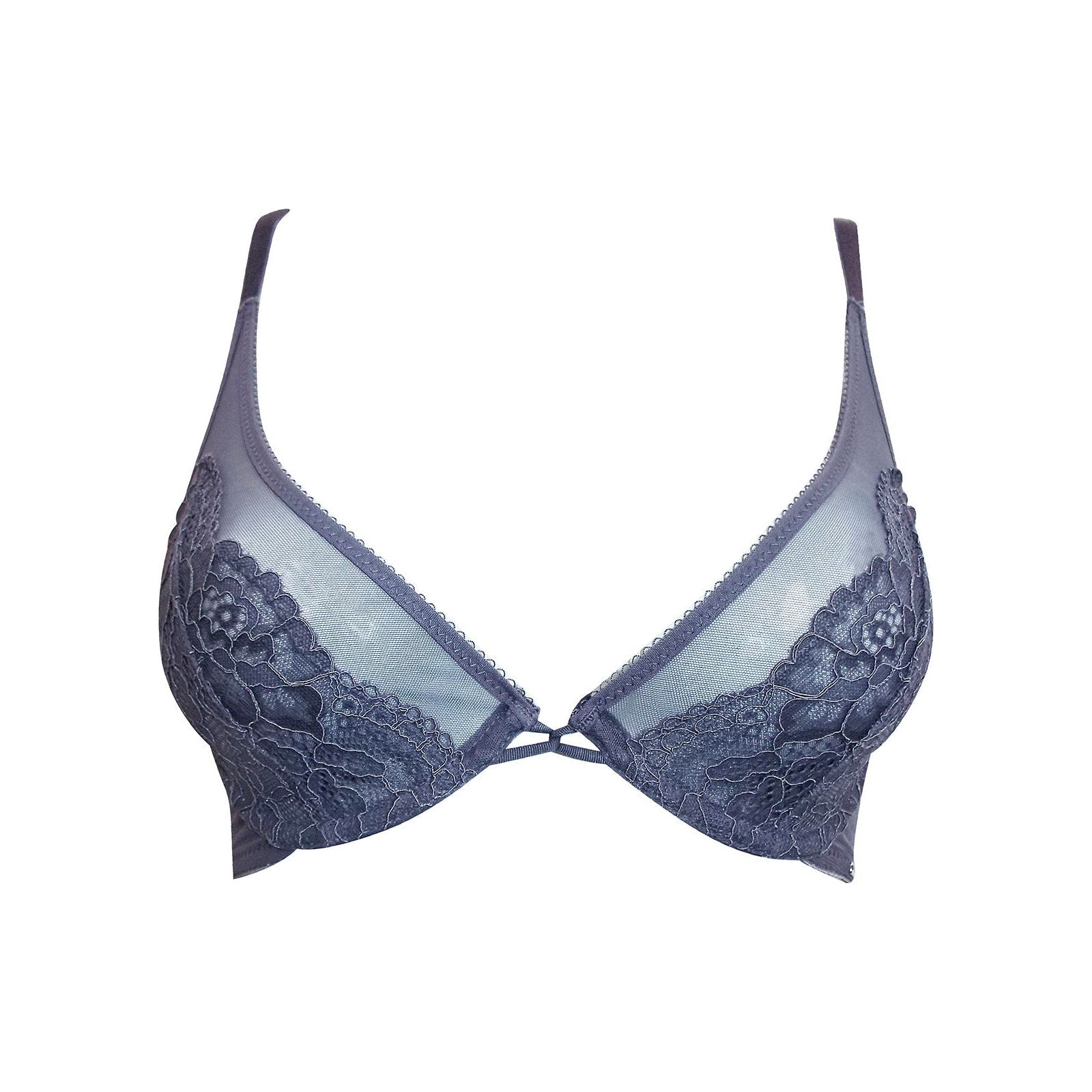 Boux Avenue Grey Lace Plunge Bra
