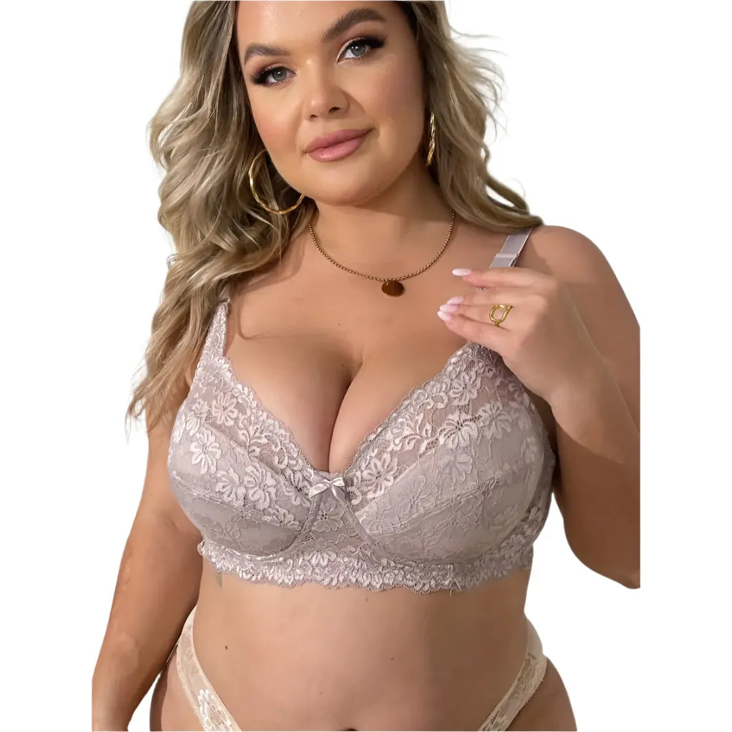Lace lightly padded bra - Light Mauve