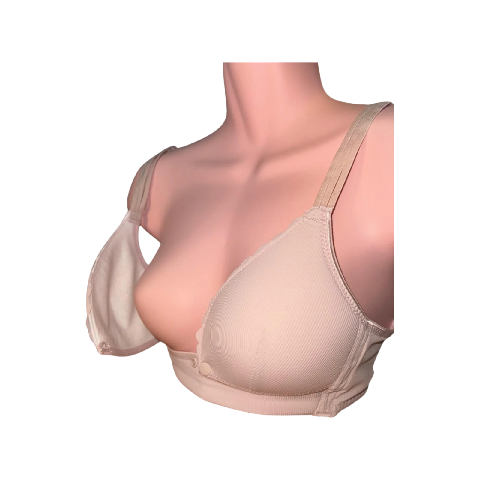 Pale Pink Lightly Padded One Handed Open Maternity Bra