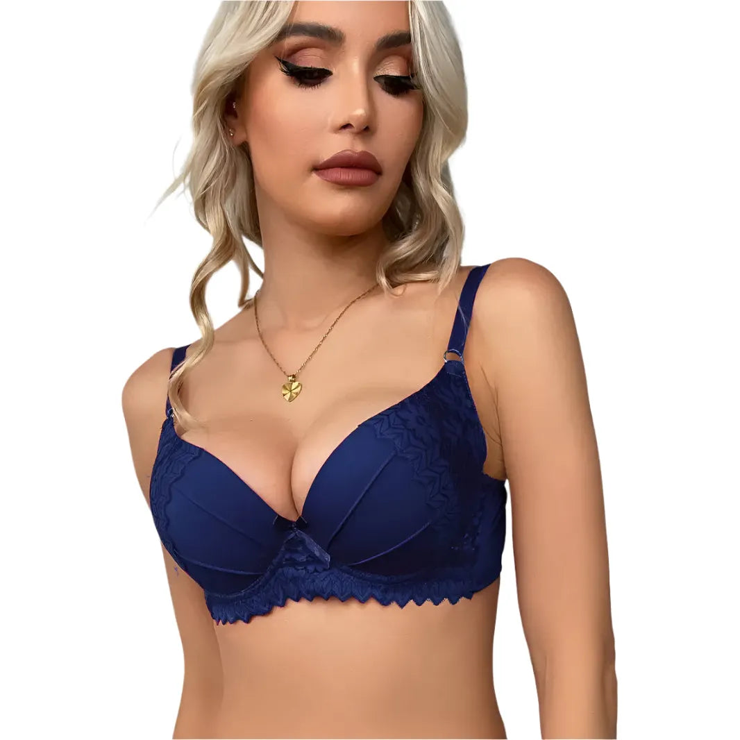 Navy Blue Push Up Bra