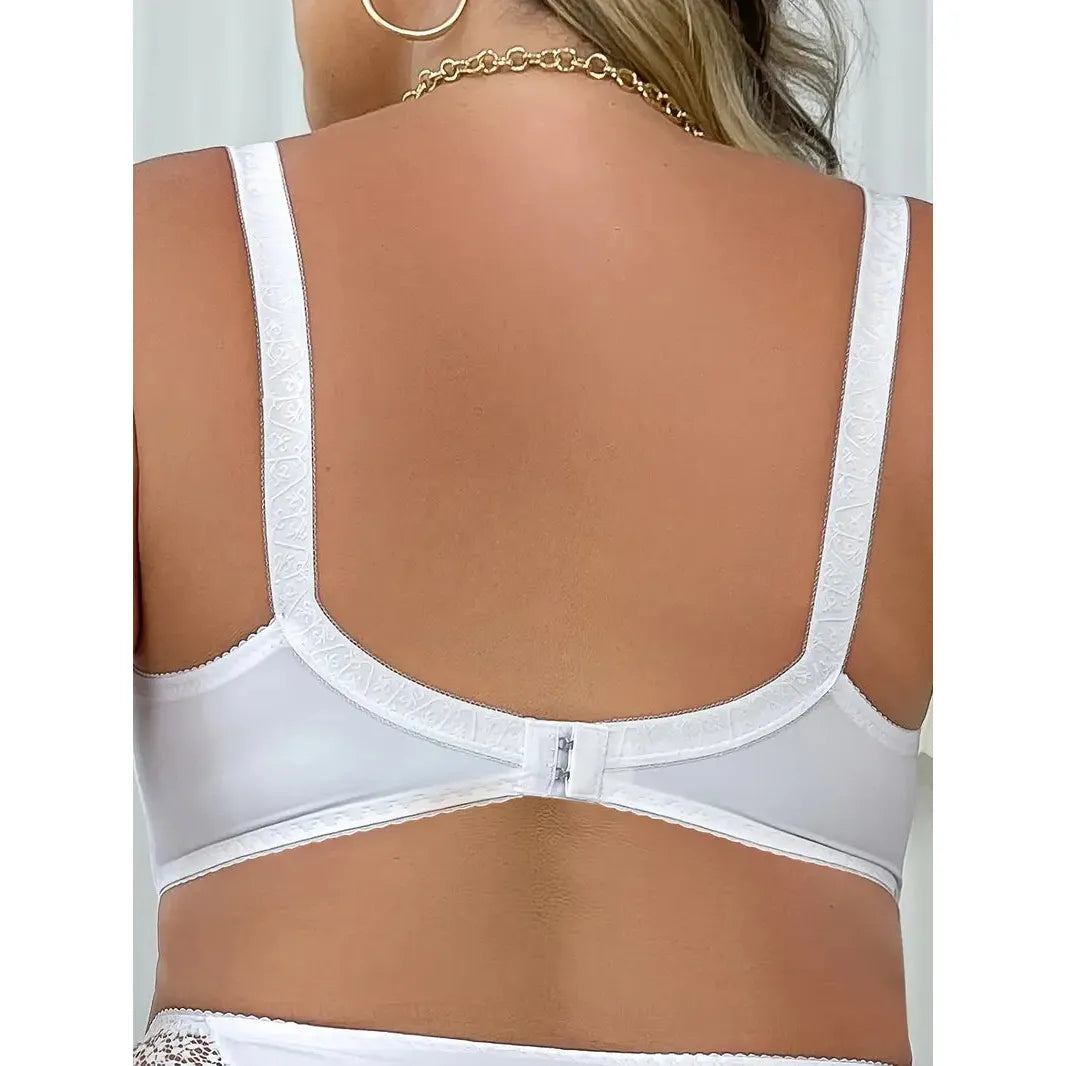 White Hollow Lace Bra