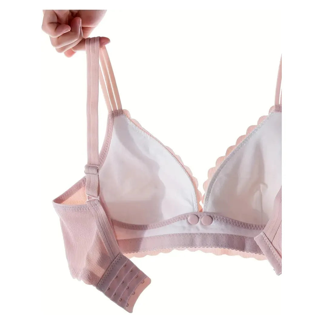 Pale Pink Lightly Padded One Handed Open Maternity Bra