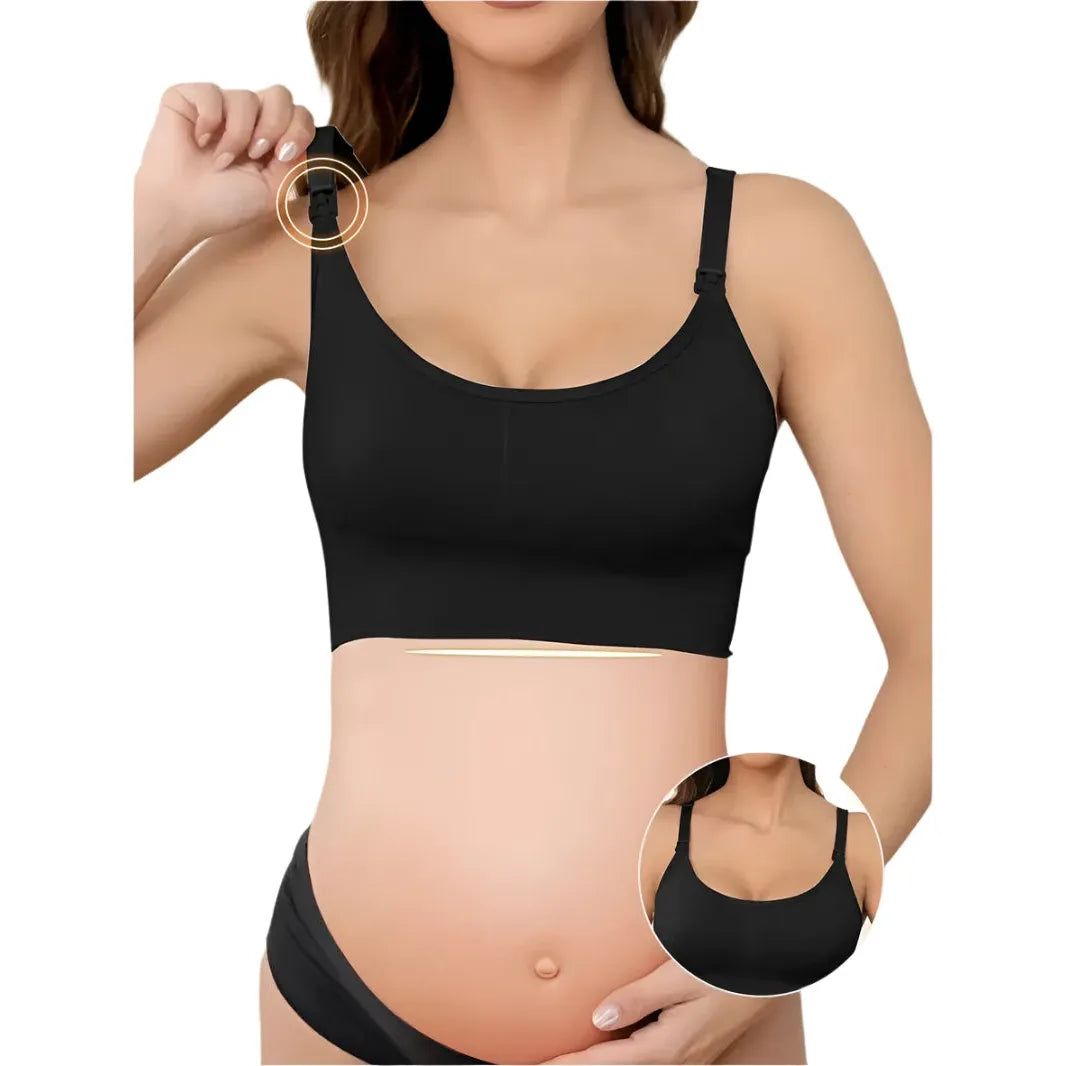 Black Soft and Stretchy Maternity Bra