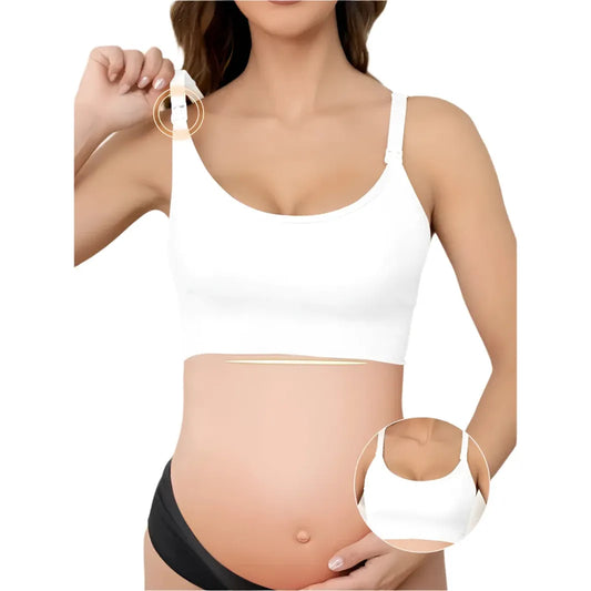 White Soft and Stretchy Maternity Bra