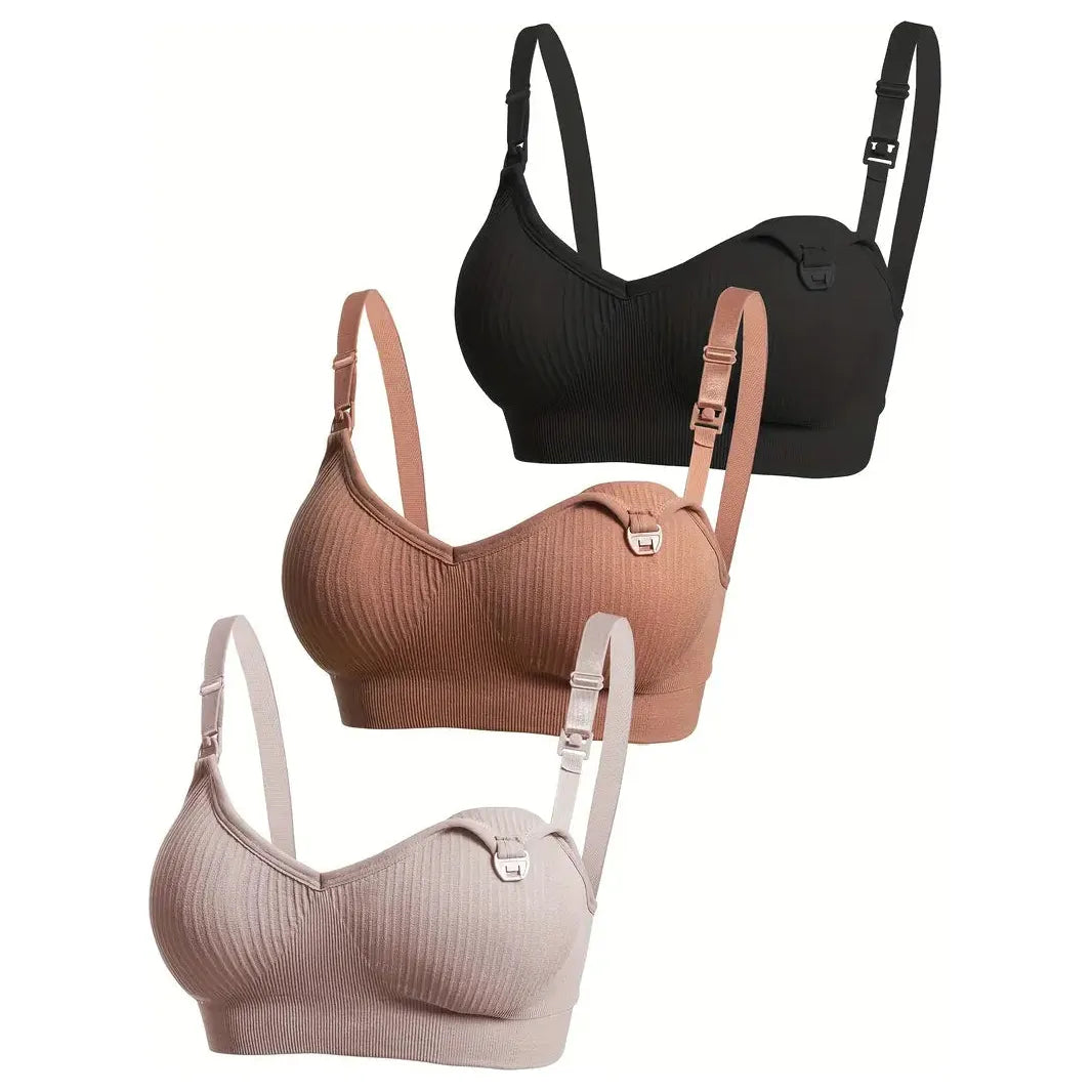 Dark Blush Pink Stretch Maternity Bra