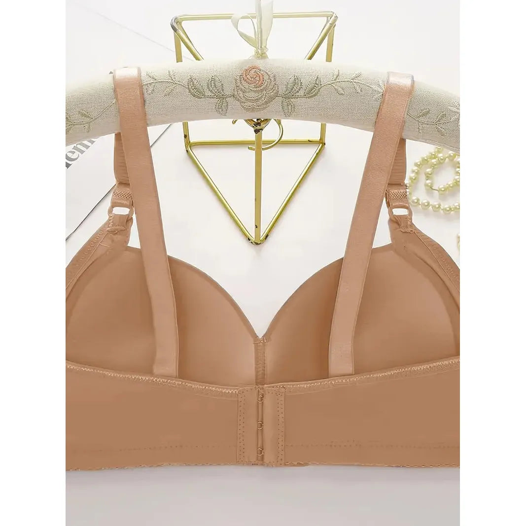 Padded stylish support bra - Beige Khaki