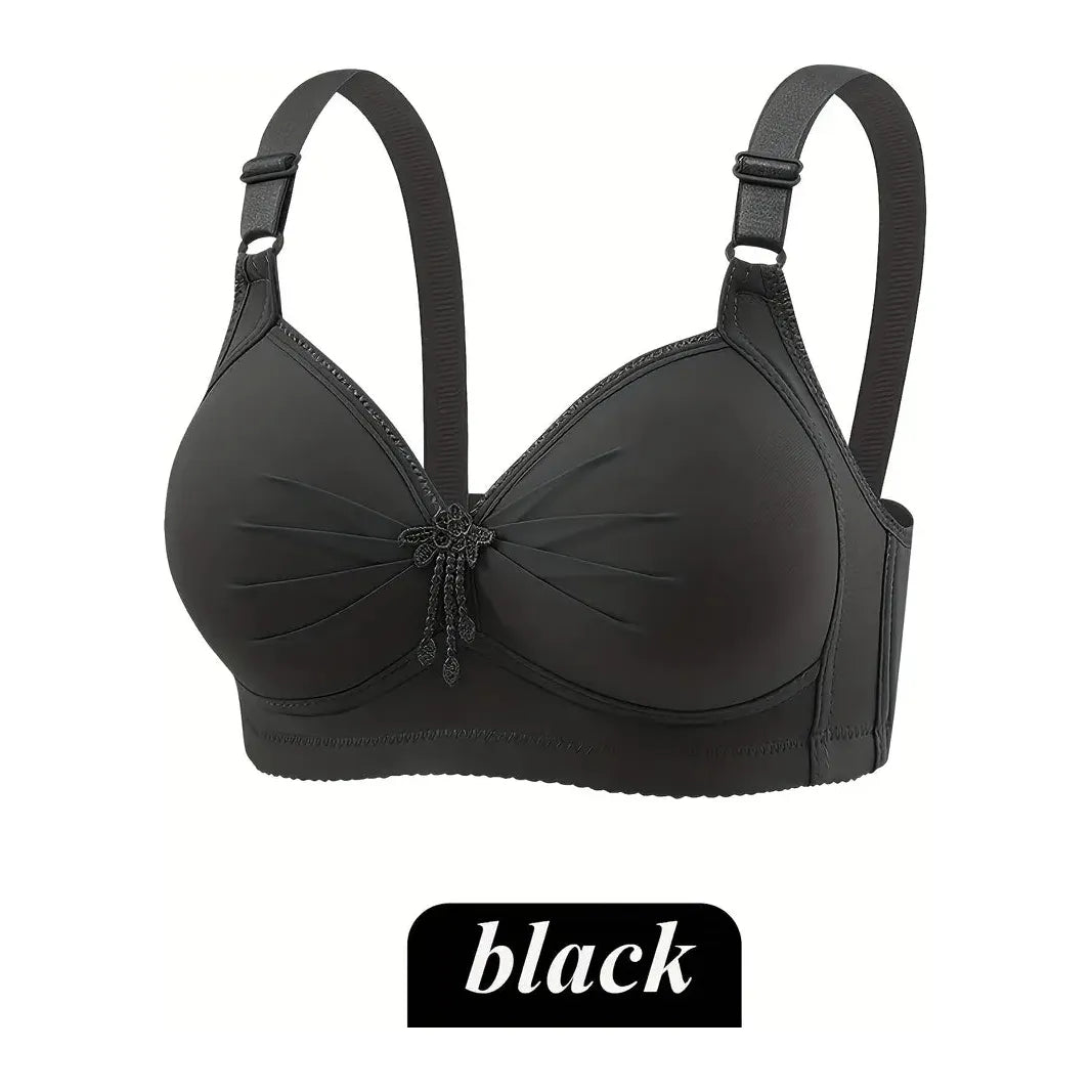 Padded stylish support bra - Black