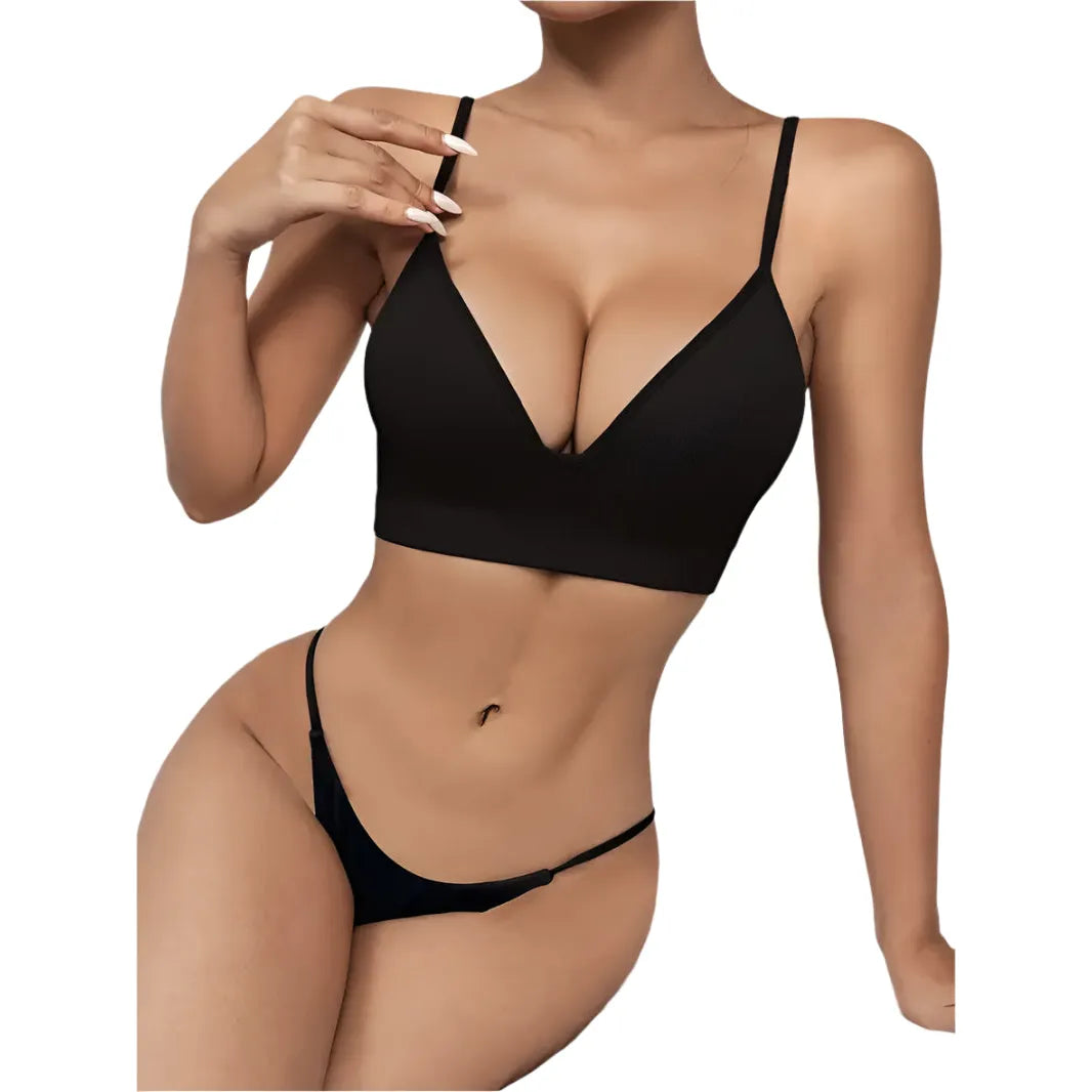 Black Wireless Stretch Back Padded Bralette
