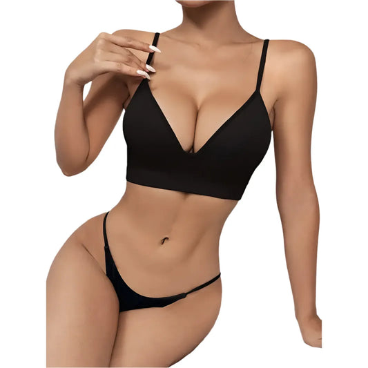 Black Wireless Stretch Back Padded Bralette