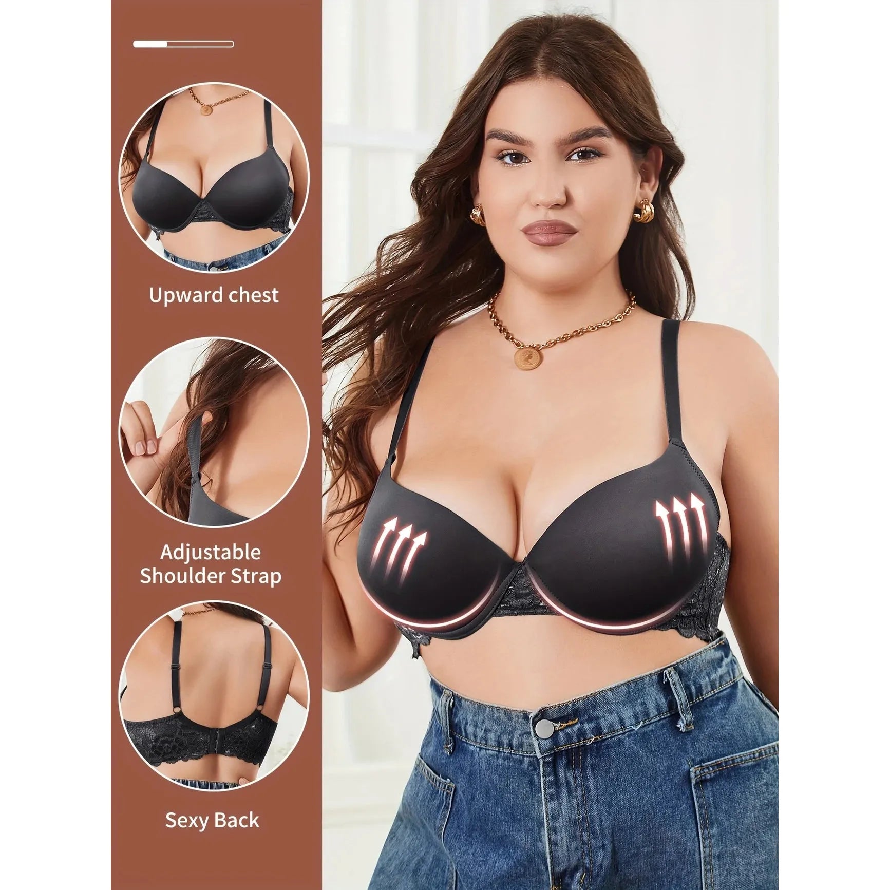Black Padded Bra