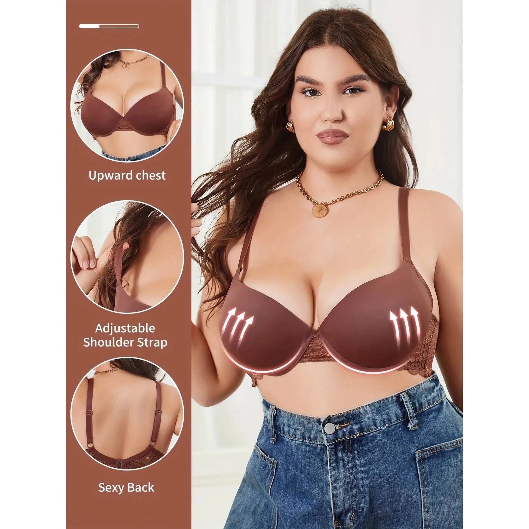 Brown Padded Bra