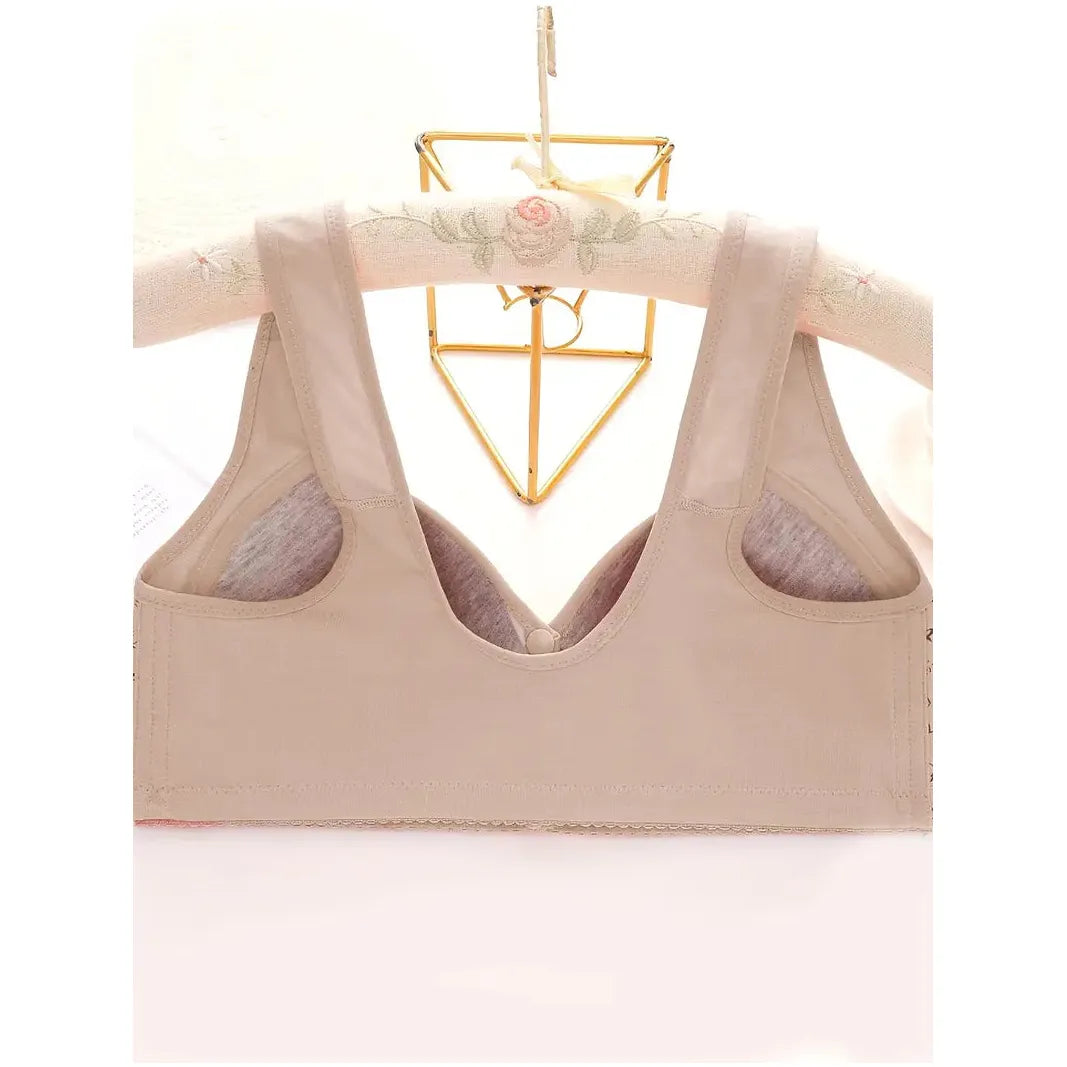 Padded Front Fastening Bra - Apricot