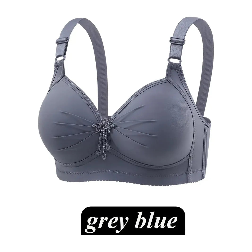 Padded stylish support bra - Grey Blue