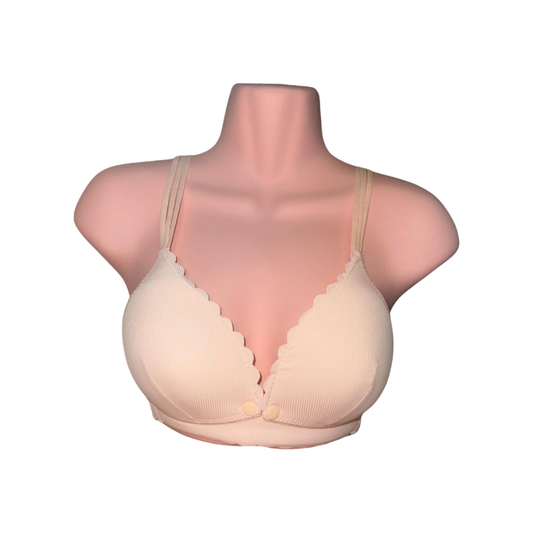 Cream/Nude Lightly Padded One Handed Open Maternity Bra