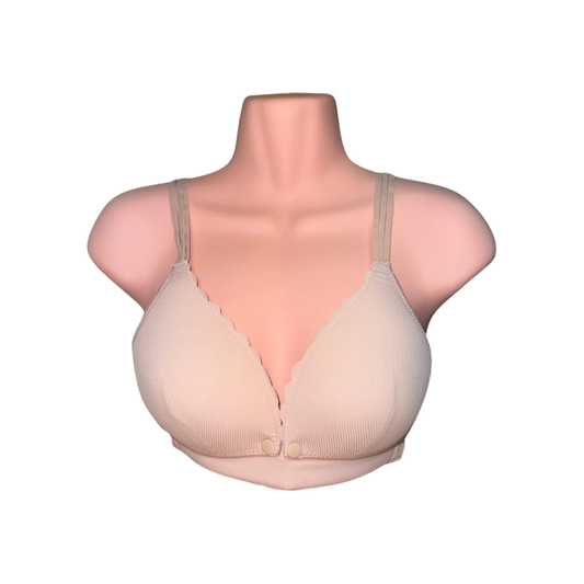 Pale Pink Lightly Padded One Handed Open Maternity Bra