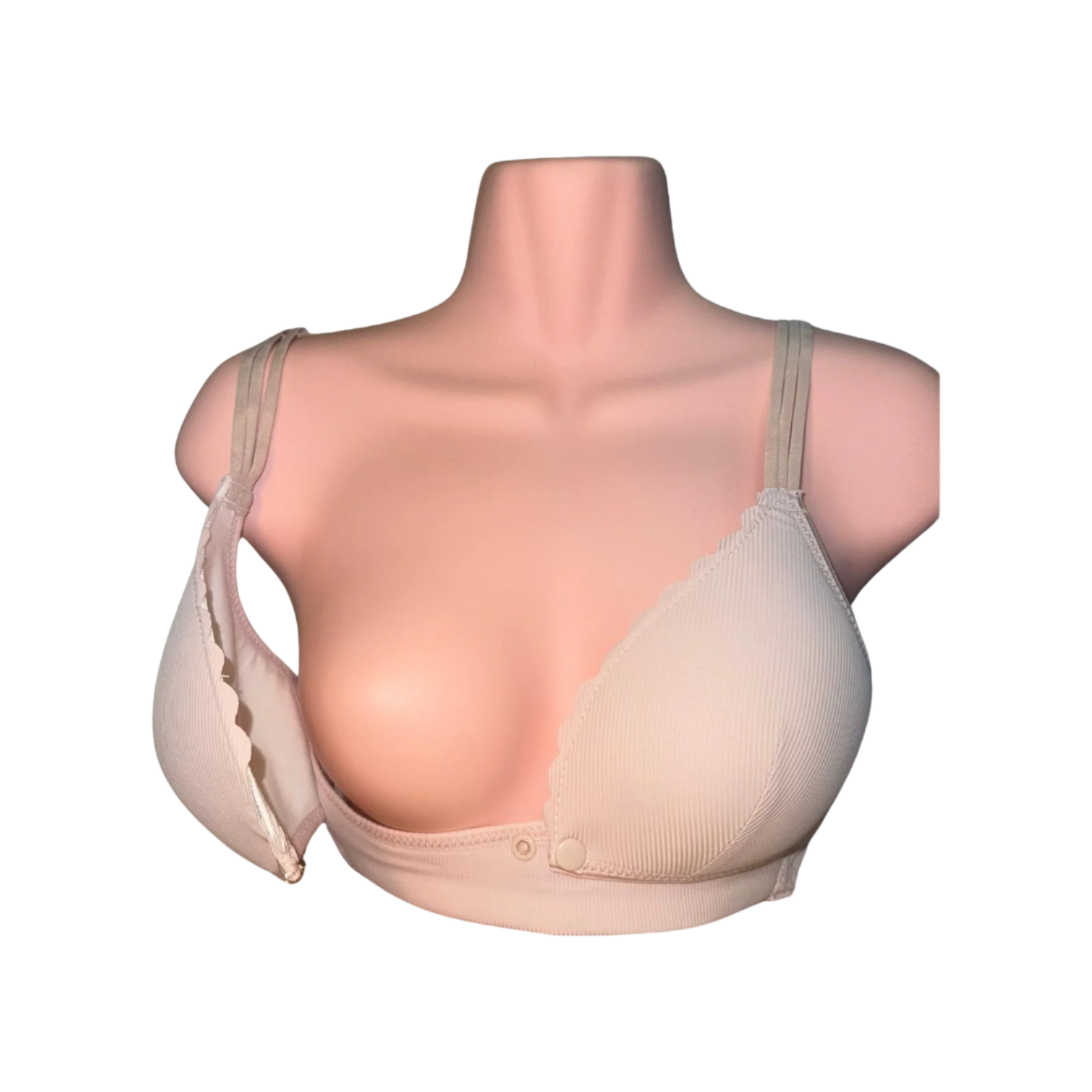 Pale Pink Lightly Padded One Handed Open Maternity Bra