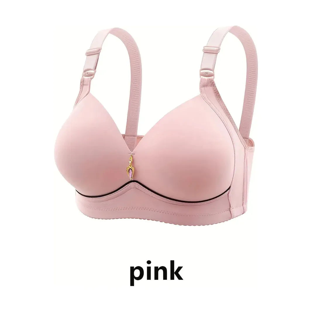 Jewel front padded bra - Pink