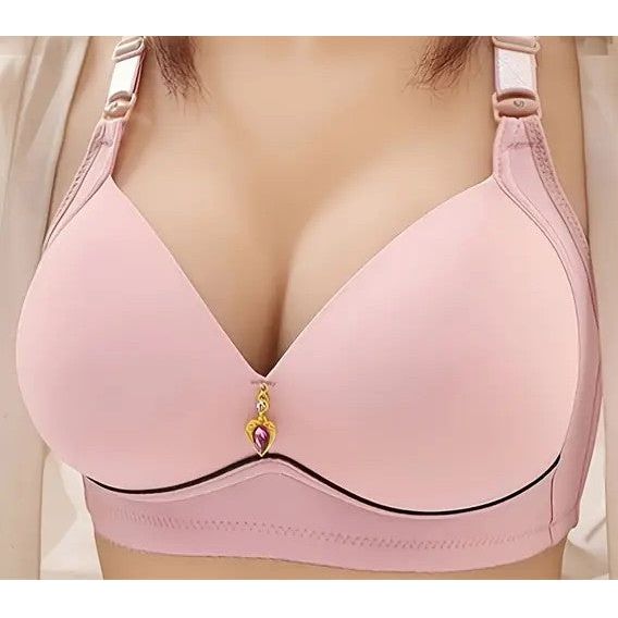 Jewel front padded bra - Pink