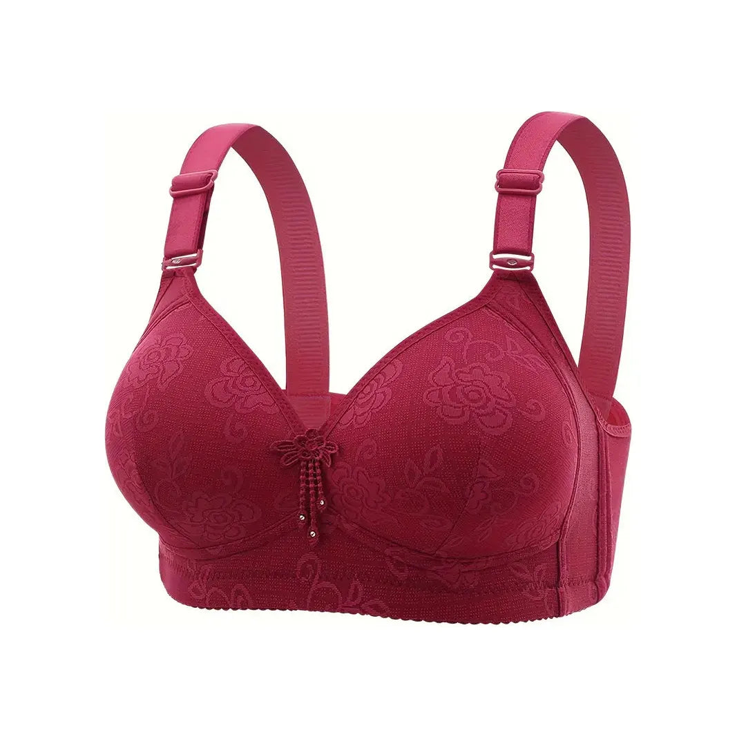 Padded stylish support bra - Red